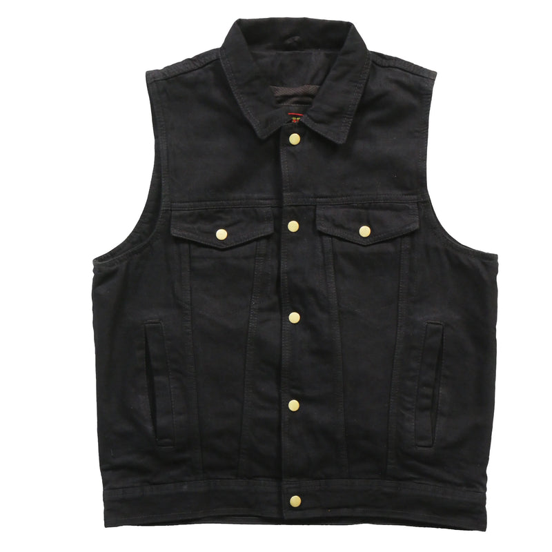 Denim Vest Carry Conceal Black