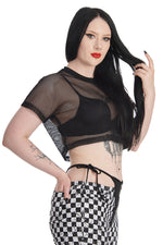Drama Queen Mesh Crop Top