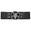 Elastic Belt-Goat Head Black