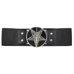 Elastic Belt-Goat Head Black