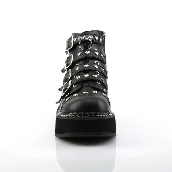 Emily-315 Buckle Strap Ankle Boots