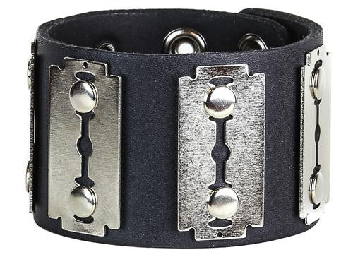 Black String Bracelet Razor Blade Men Women Jewelry Adjustable Cord  Waterproof | eBay
