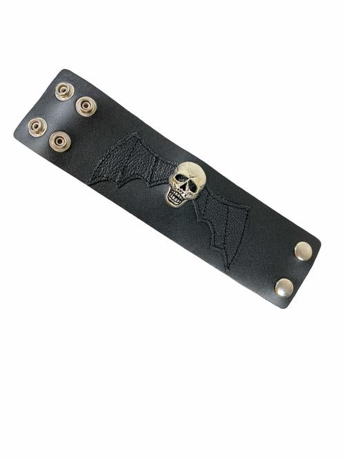Skull Bat Black Bracelet