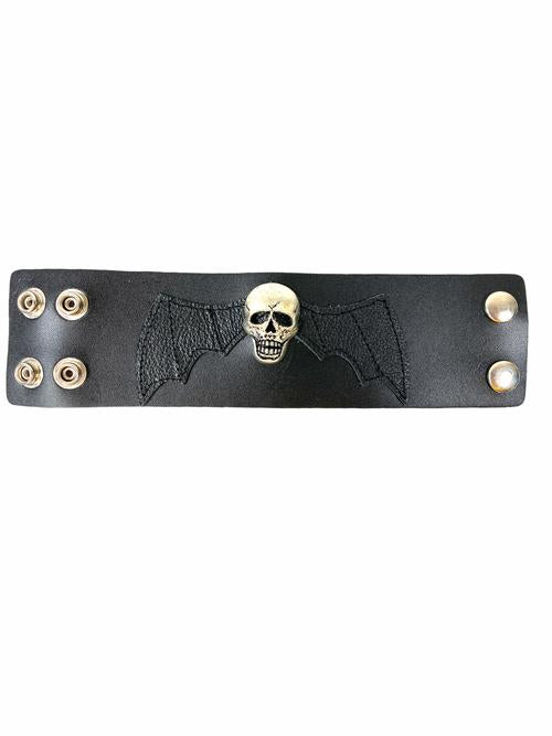 Skull Bat Black Bracelet