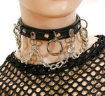 3/4" Bondage with Chain and 1" Ring Choker