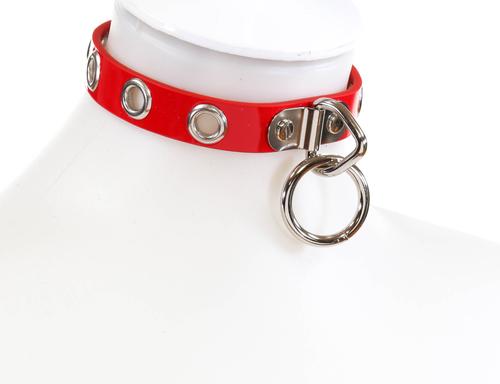 3/4" Grommet and Ring Choker Red