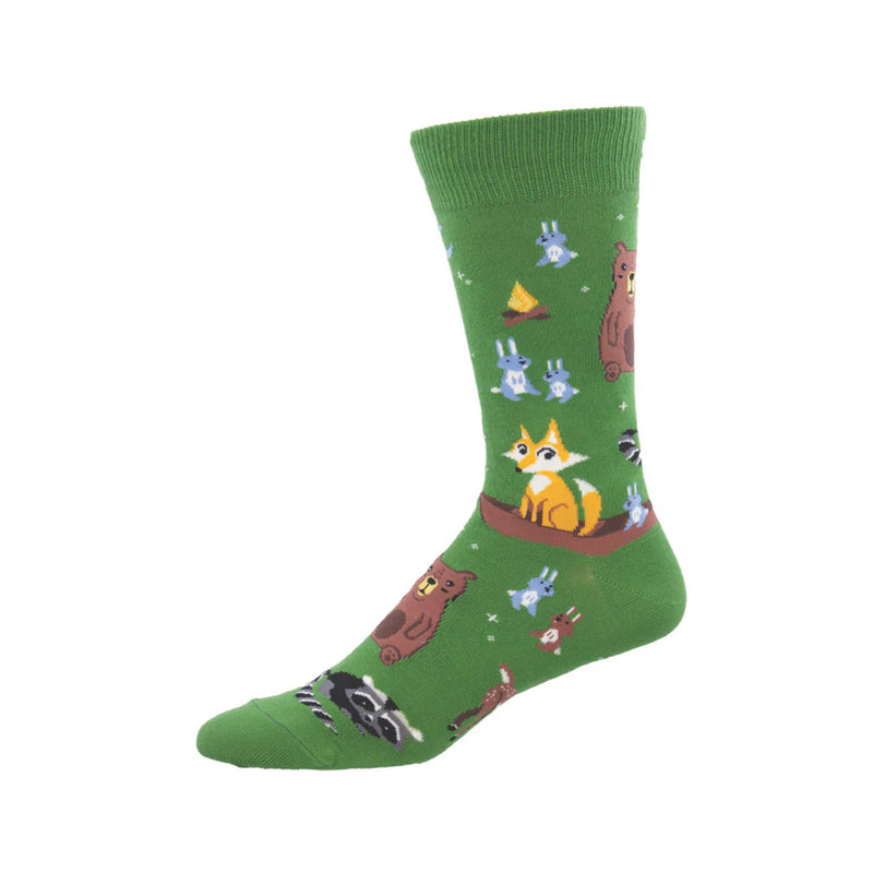 Forest Critters Socks - Green