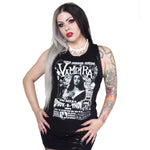 Vampira Spookathon Sleeveless Black Tank