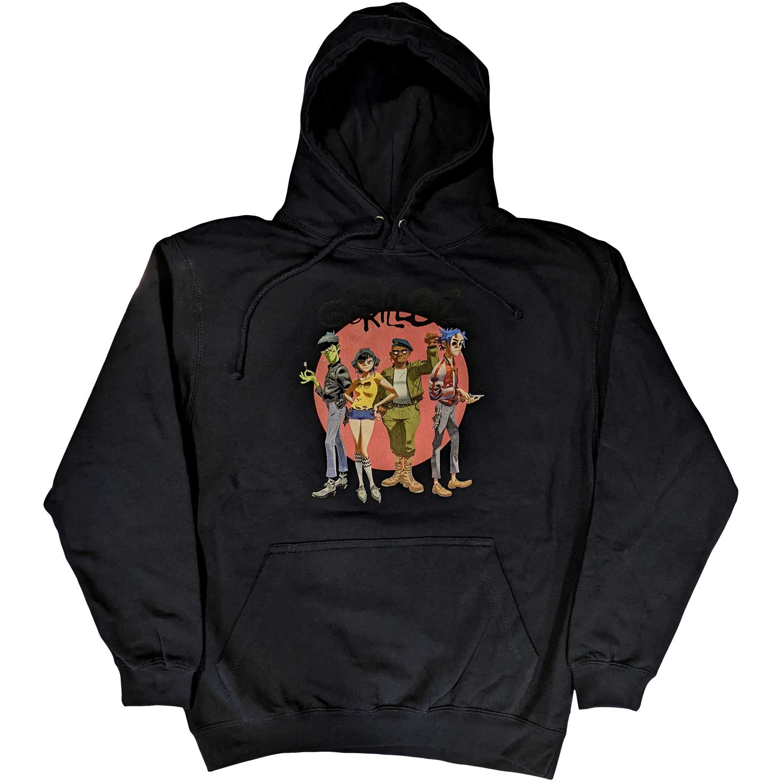 Gorillaz Group Circle Black