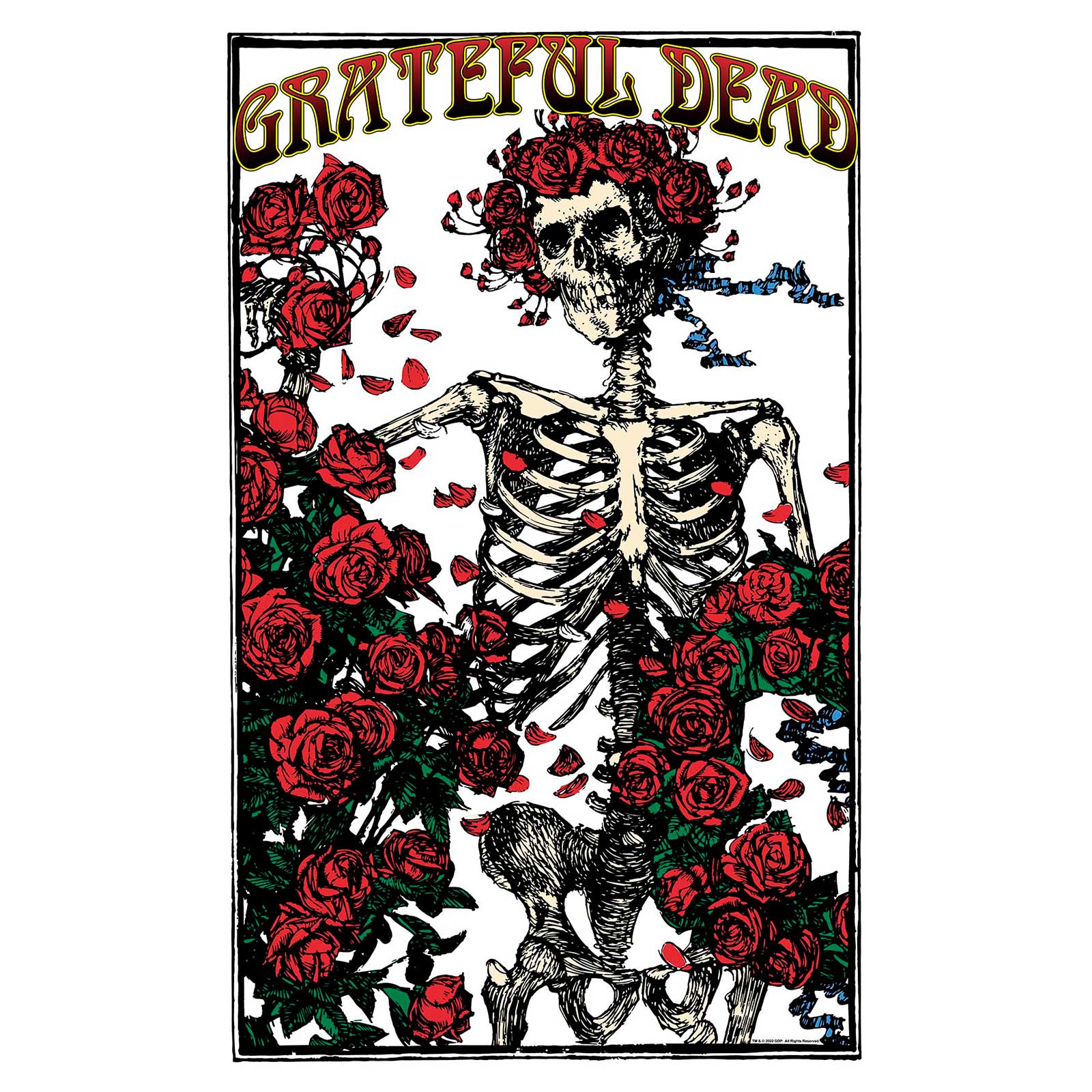 Grateful Dead Skeleton Roses