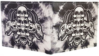 Grey Skulls Vegan Wallet