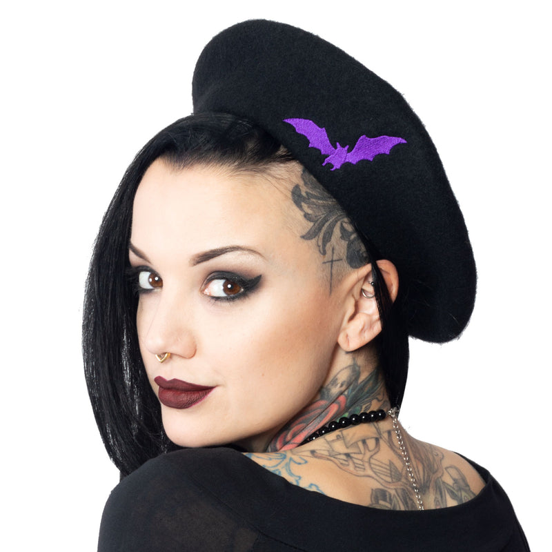 Beret-Bat Repeat Purple