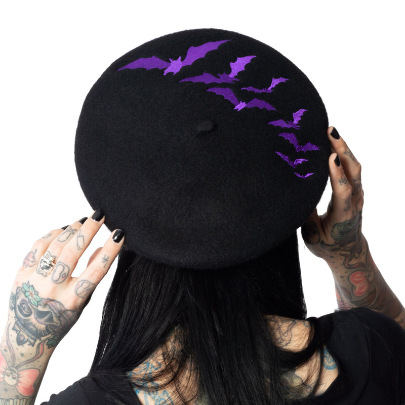 Beret-Bat Repeat Purple