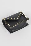 Black Studded Graffiti Mini Bag