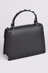 Black Monotone Studded Clutch