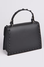 Black Monotone Studded Clutch