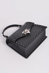 Black Monotone Studded Clutch
