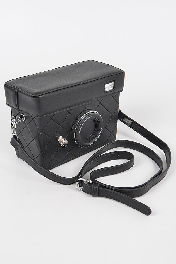 Black Camera Style Cross Body