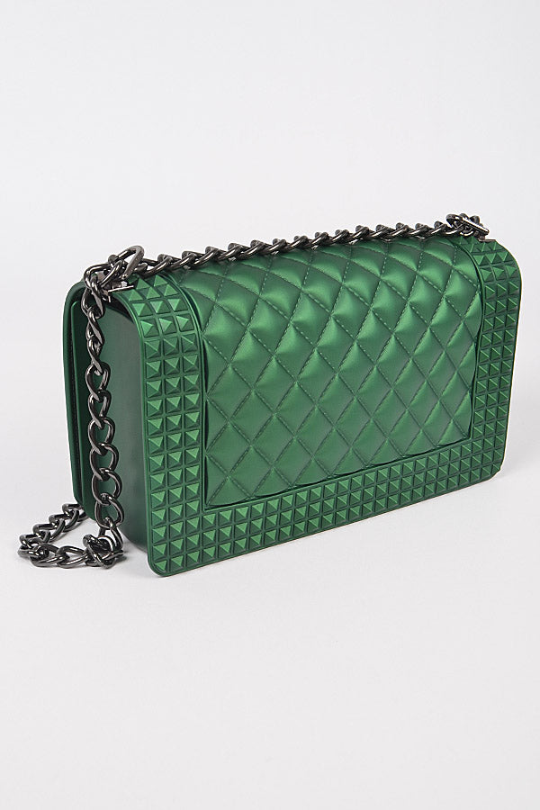 Quilted Embossed Green Jelly Bag – ShirtsNThingsAZ