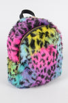 Multi Leopard Fur Backpack