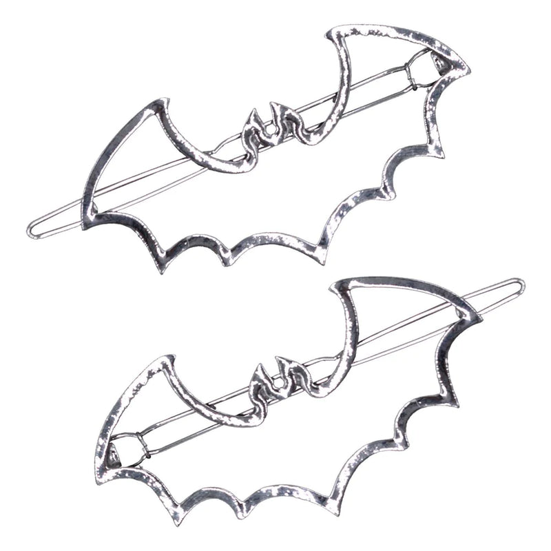 Hair Clip-Bat Outline Pair