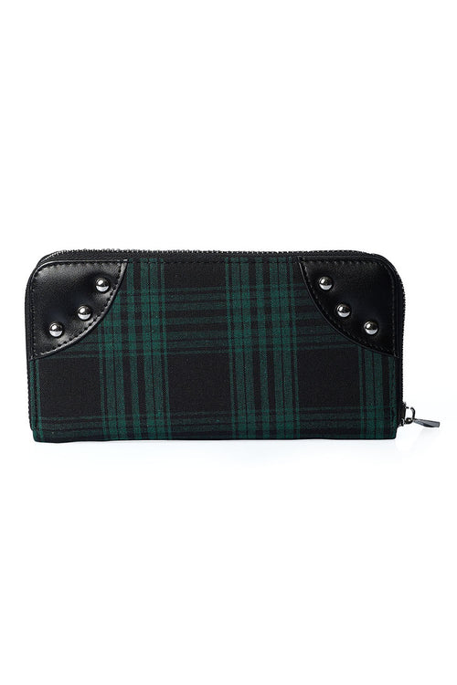 Handcuff Wallet Green Tartan