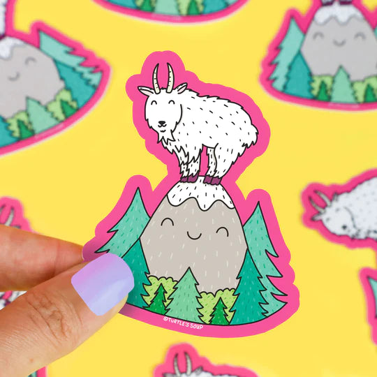 Happy Mountain Goat Sticker