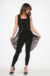 Waist Coat Blk/Floral