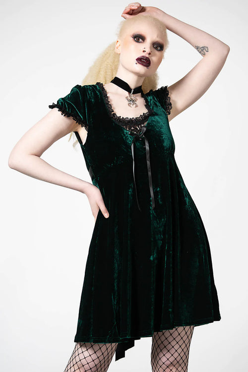 Heather Babydoll Emerald Velvet