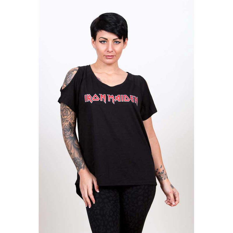 Iron Maiden Logo Cold Shoulder