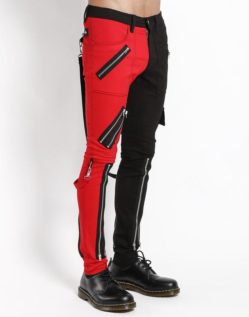 Tripp Split Leg Bondage Red/Black Pant