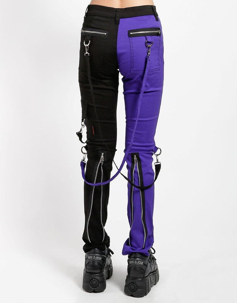 Tripp Split Leg Bondage Purple/Black Pant
