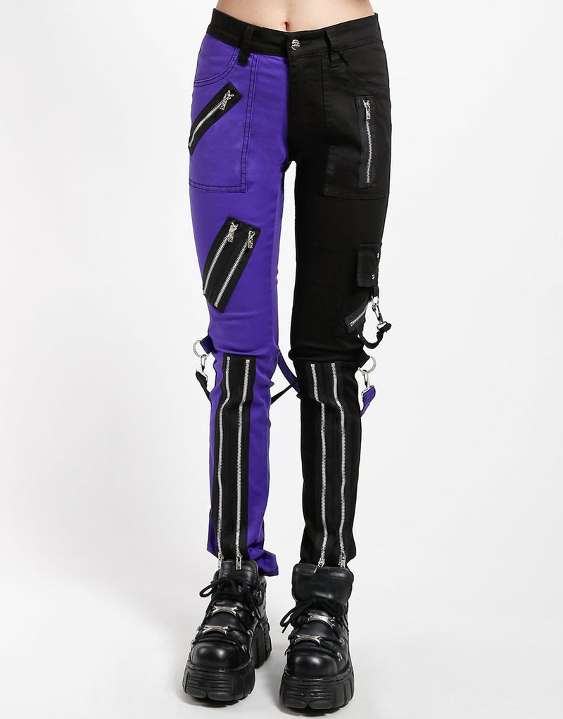 Tripp Split Leg Bondage Purple/Black Pant