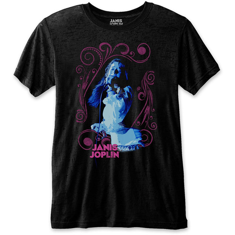 Janis Joplin Floral Frame T-Shirt