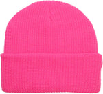 Hot Pink Slouch Solid Beanie