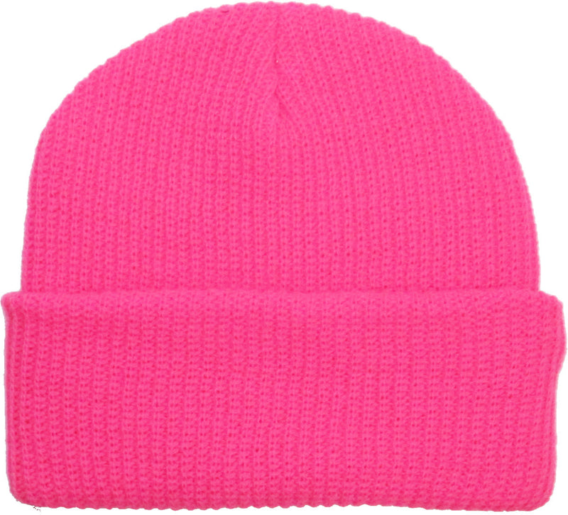 Hot Pink Slouch Solid Beanie