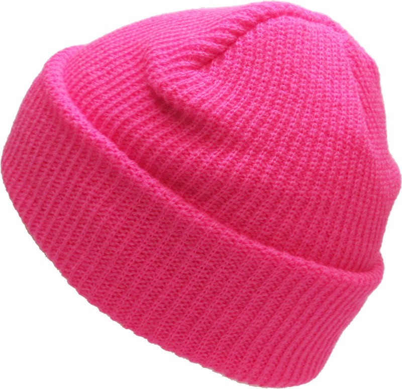 Hot Pink Slouch Solid Beanie