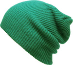 Green Slouch Solid Beanie