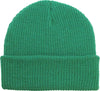 Green Slouch Solid Beanie