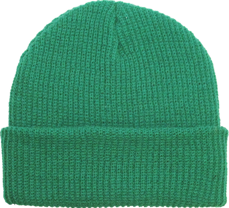Green Slouch Solid Beanie