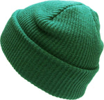 Green Slouch Solid Beanie