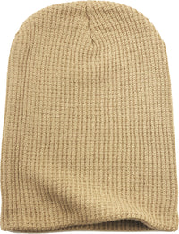 Khaki Slouch Solid Beanie