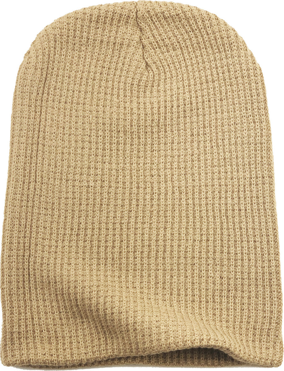 Khaki Slouch Solid Beanie