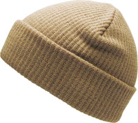 Khaki Slouch Solid Beanie