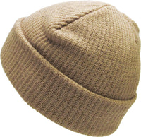 Khaki Slouch Solid Beanie
