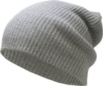 Light Gray Slouch Solid Beanie