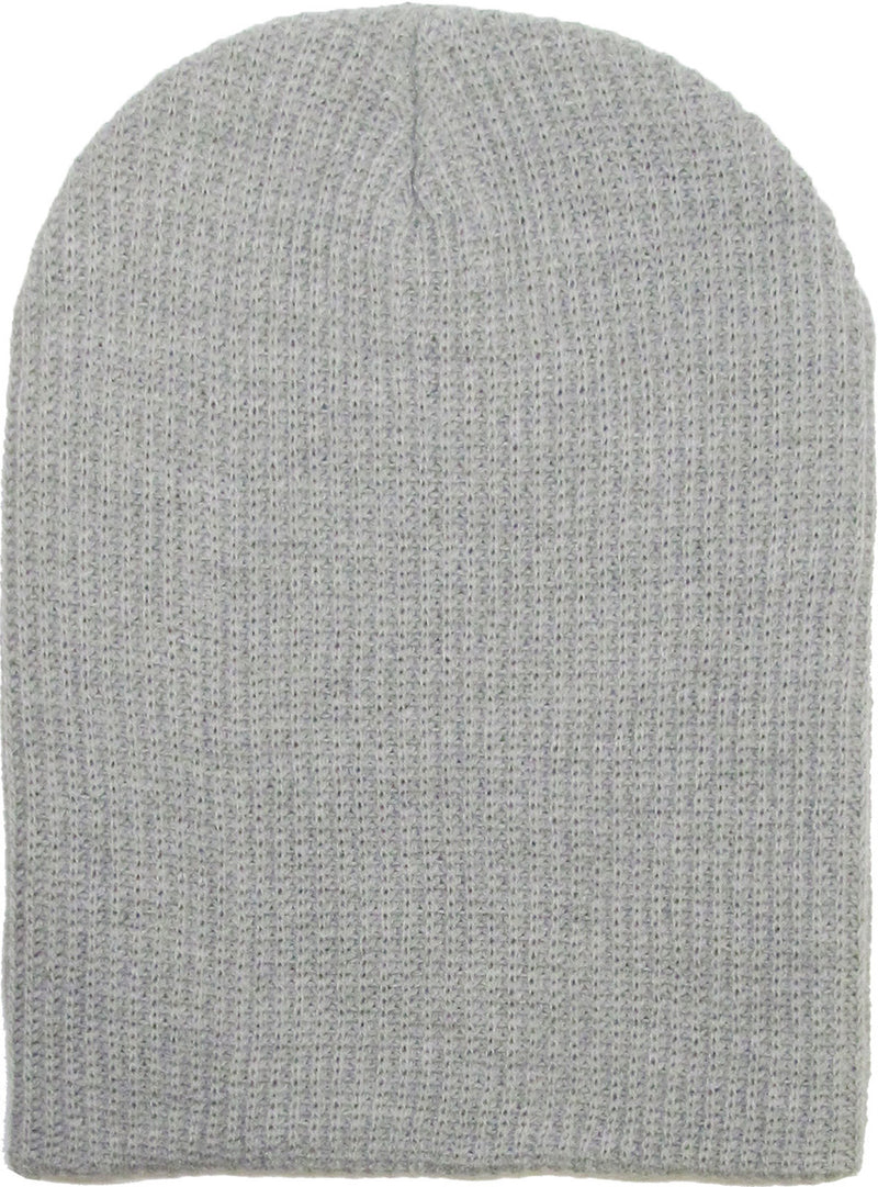 Light Gray Slouch Solid Beanie