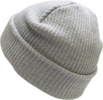 Light Gray Slouch Solid Beanie