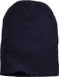 Navy Slouch Solid Beanie