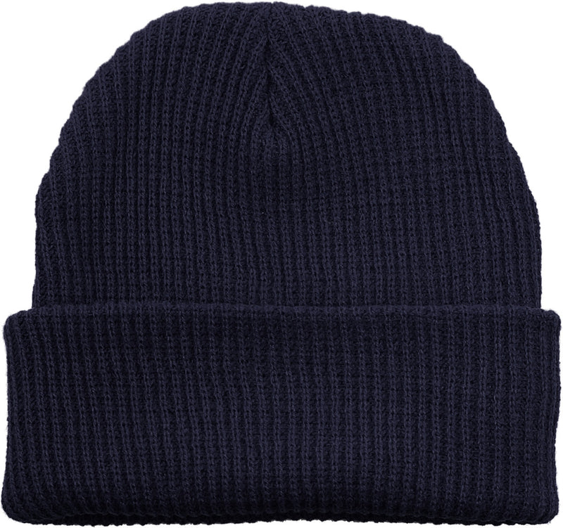 Navy Slouch Solid Beanie